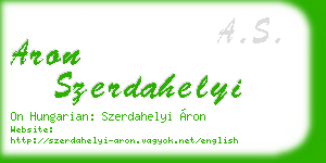 aron szerdahelyi business card